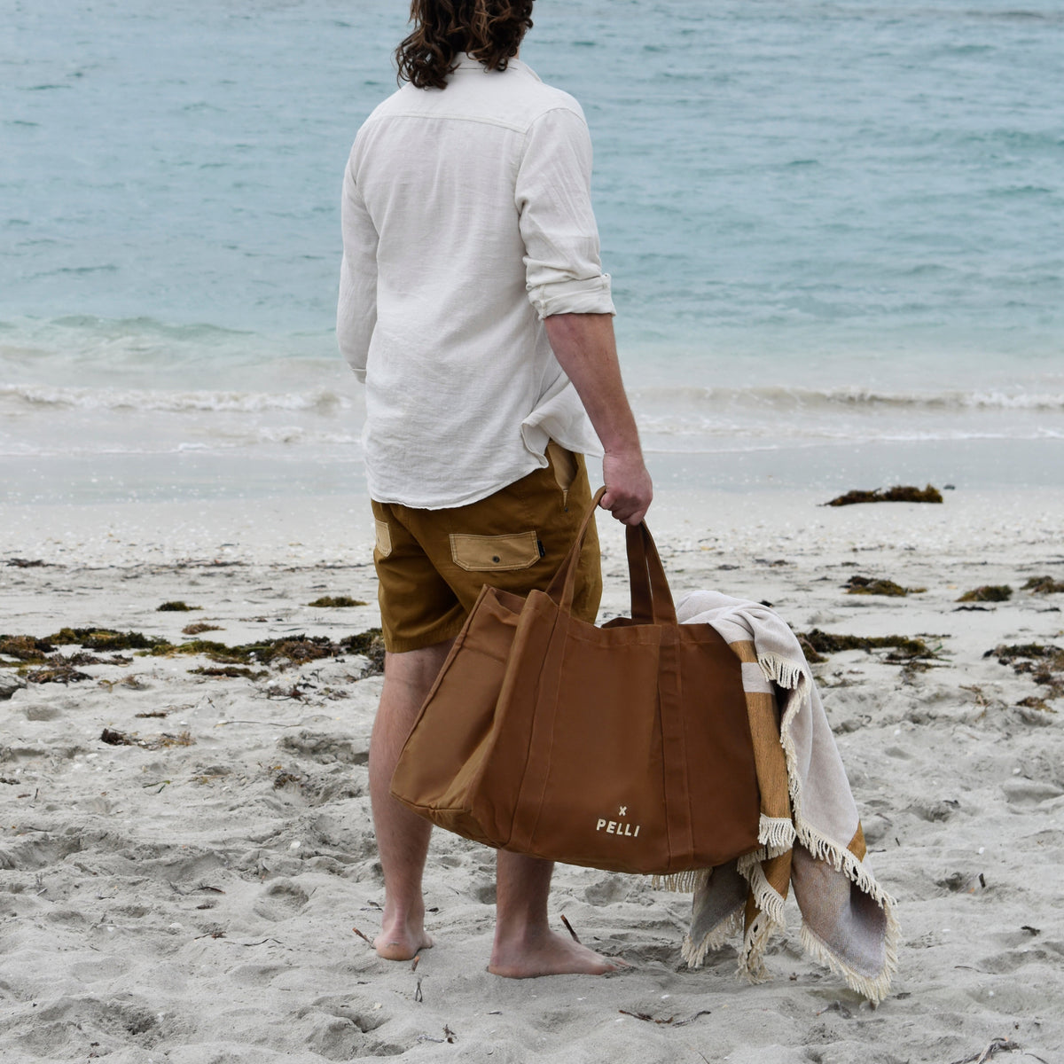 Best Beach Bags Australia Waxed Canvas in Brown Tan I Pelli Bags