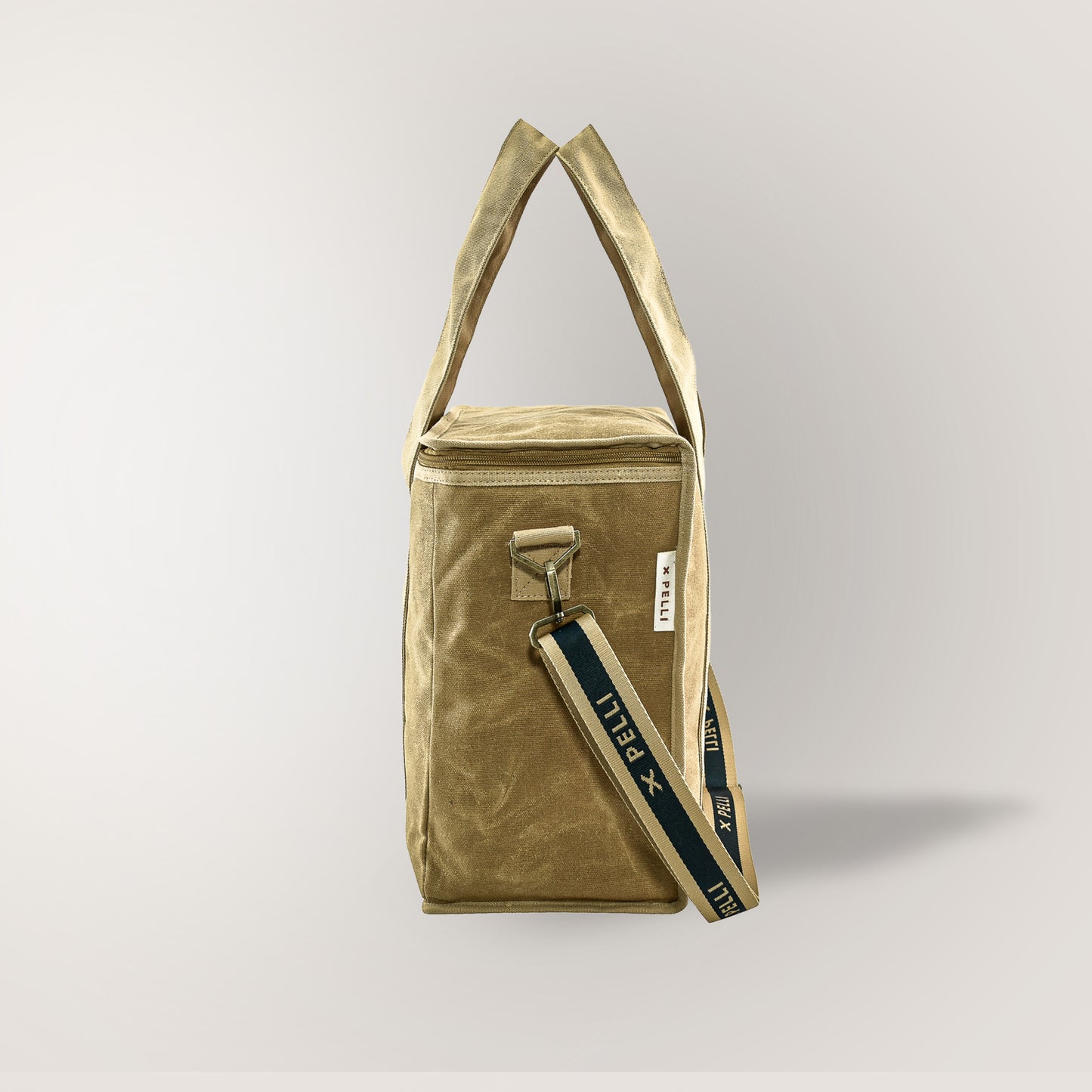 OK Chill Crossbody Waxed Canvas Cooler Bag in Ginger