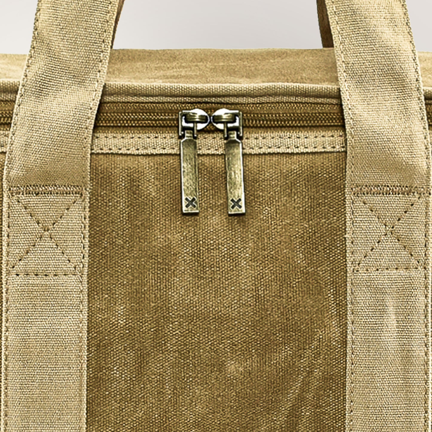 OK Chill Crossbody Waxed Canvas Cooler Bag in Ginger