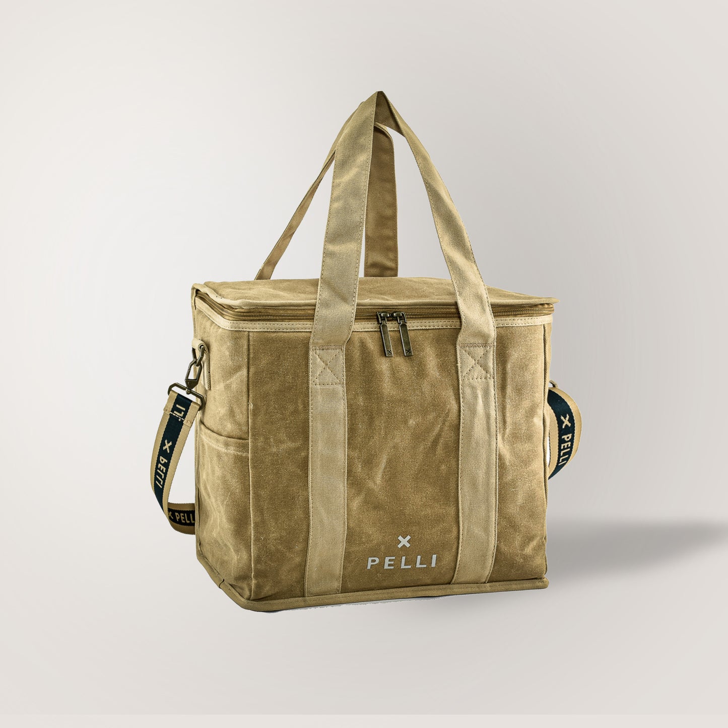 OK Chill Crossbody Waxed Canvas Cooler Bag in Ginger