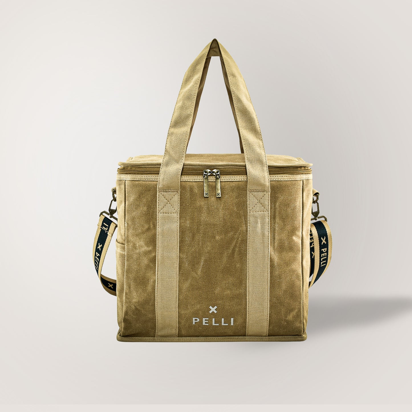 OK Chill Crossbody Waxed Canvas Cooler Bag in Ginger