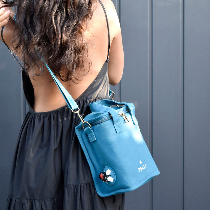 Outside of the Box Cask - Wine Cask Cooler Bag in Dark Teal Blue