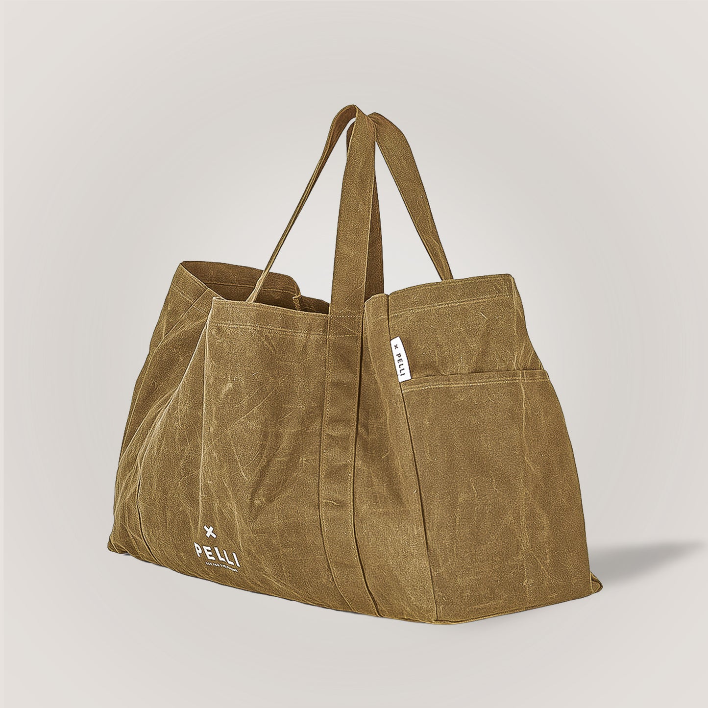 Beachy Keen Waxed Canvas Beach Bag - Chai Tea