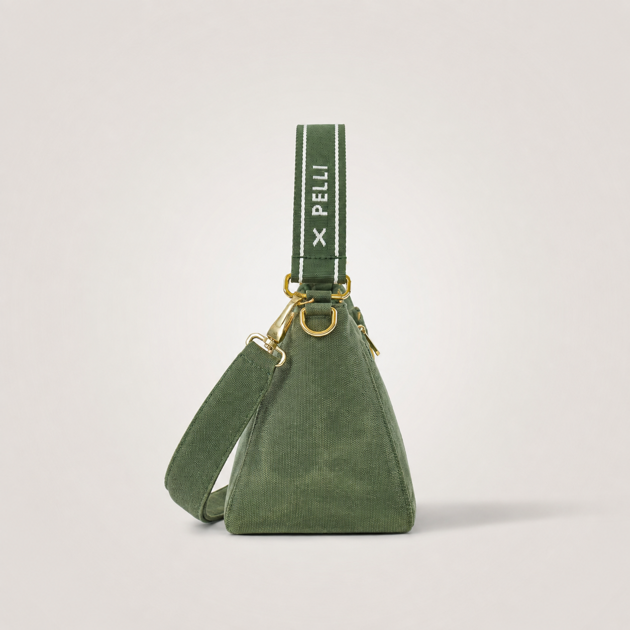The Wanderer Waxed Canvas Crossbody Bag - Eucalyptus