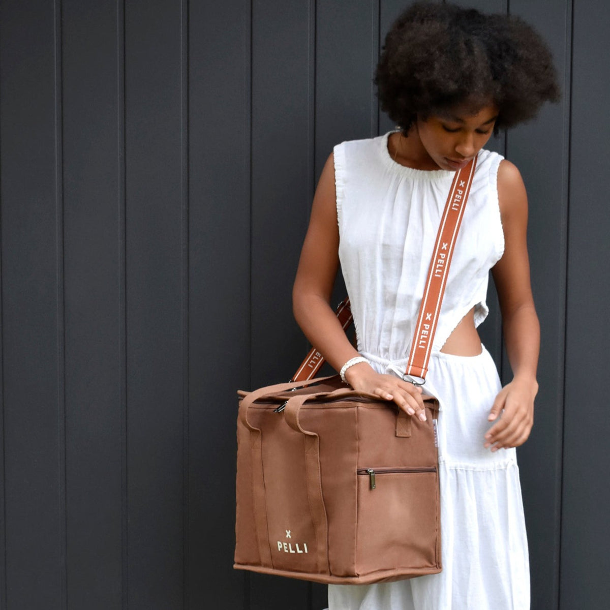 Best Cooler Bag Australia I Natural Jute in Black I Pelli Bags