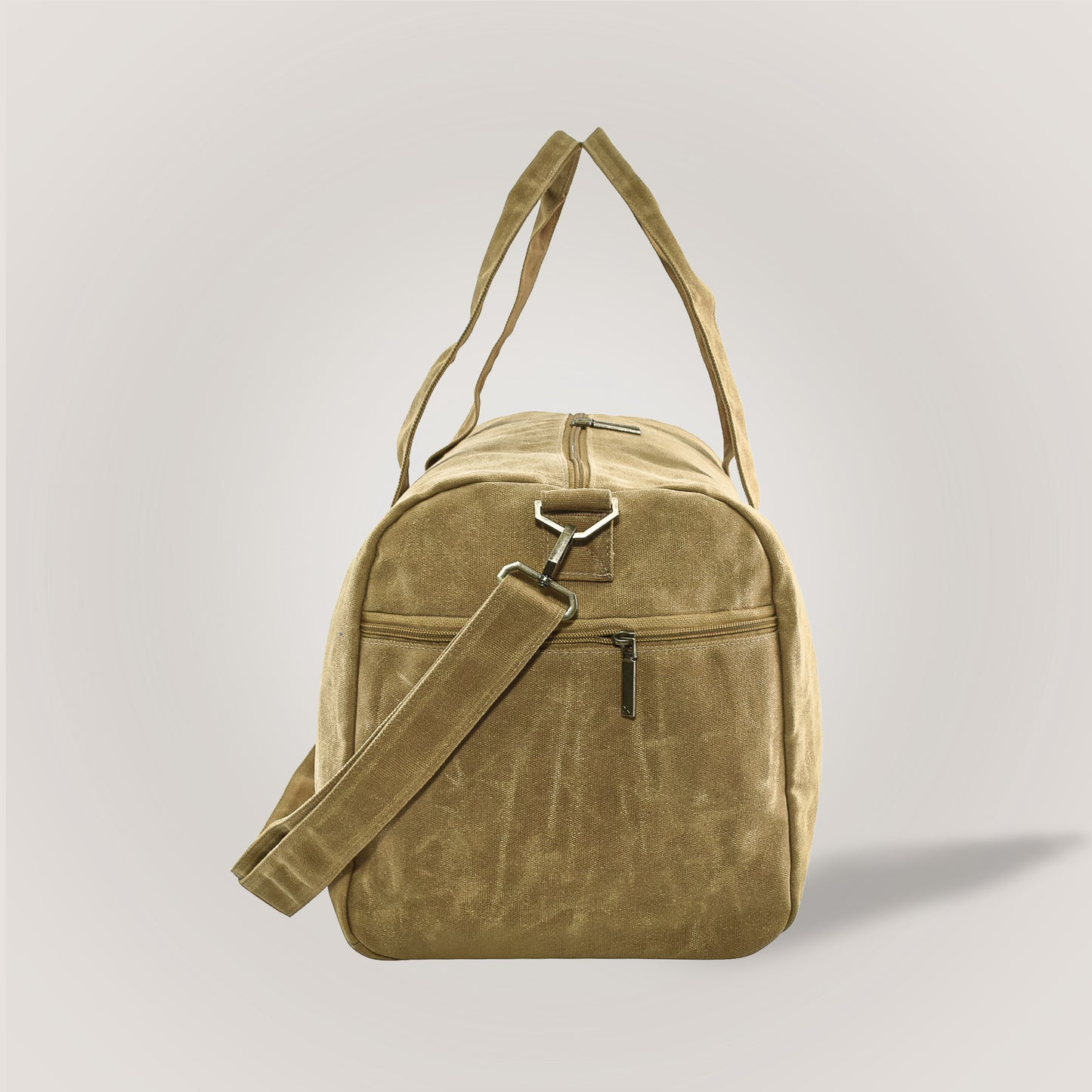 Mandu Medium Waxed Canvas Duffle Bag - Ginger