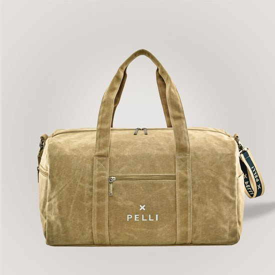 Mandu Medium Waxed Canvas Duffle Bag - Ginger