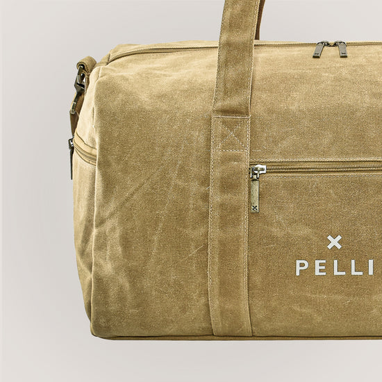 Mandu Medium Waxed Canvas Duffle Bag - Ginger