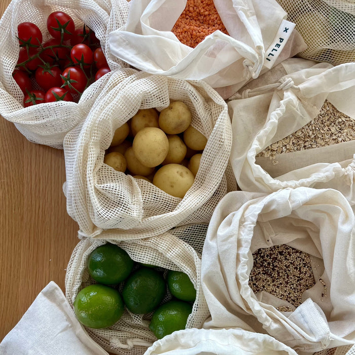 Cotton Produce Bag in Lightweight Muslin