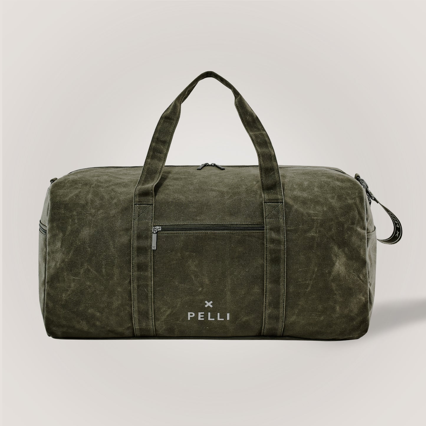 Overlander - Large Waxed Canvas Duffle Bag in Burnt Olive Green