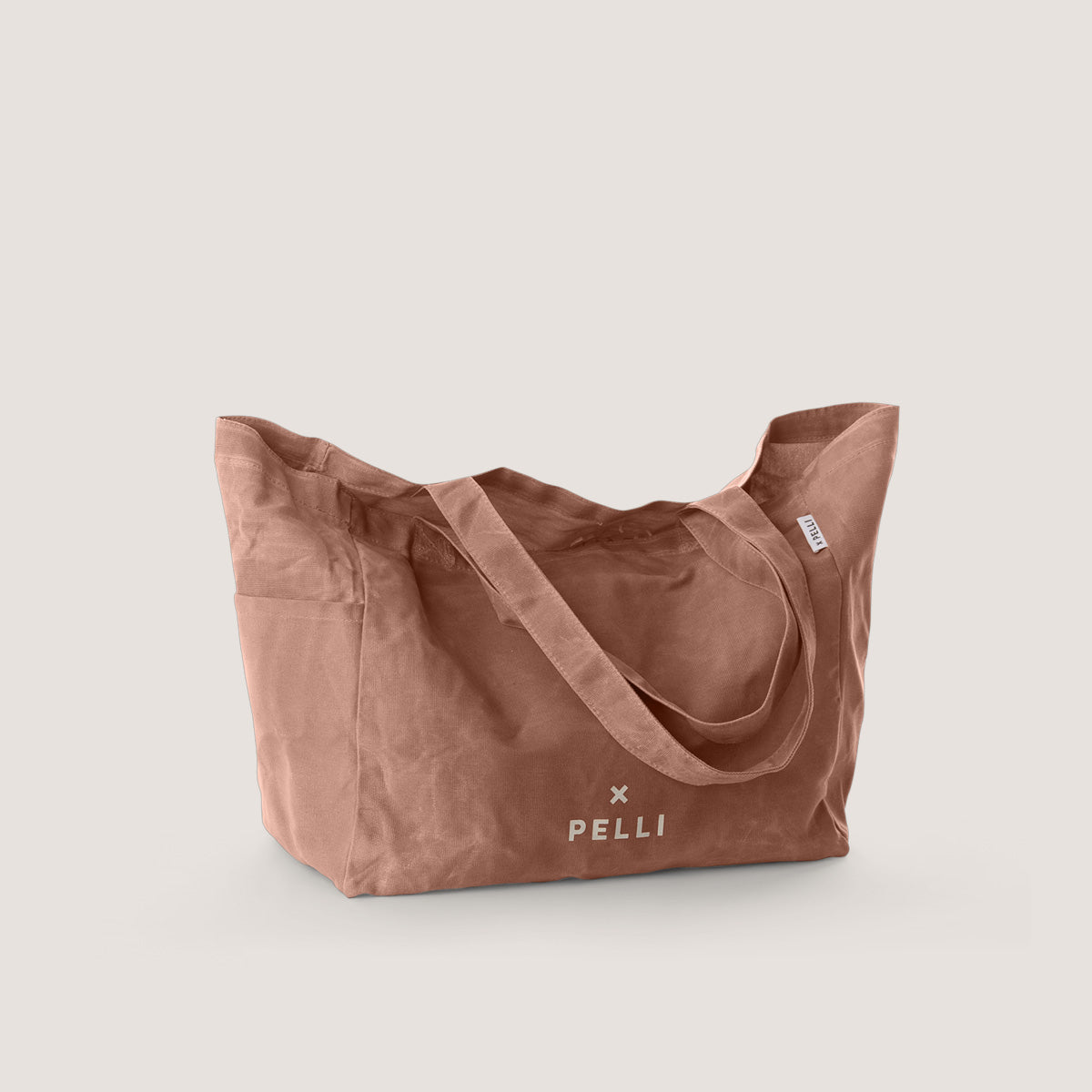Waxed Canvas Tote Bag in Spanish Villa Pink
