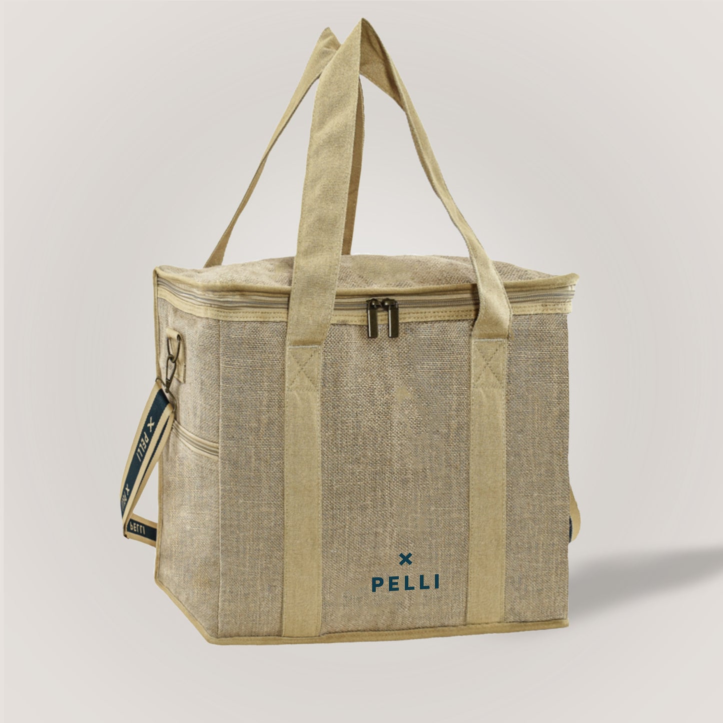 Chill Homie Crossbody - Jute Large Cooler Bag with Shoulder Strap in Natural