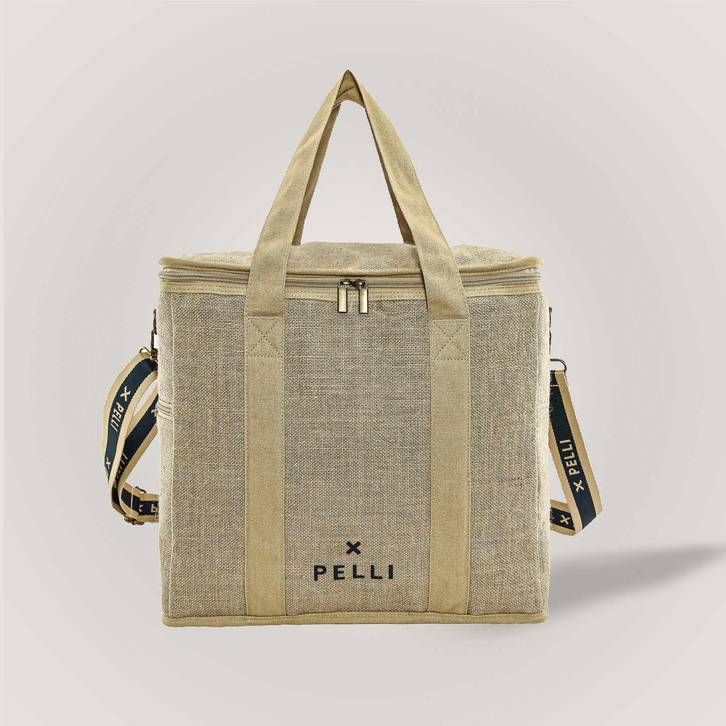 Chill Homie Crossbody - Jute Large Cooler Bag with Shoulder Strap in Natural
