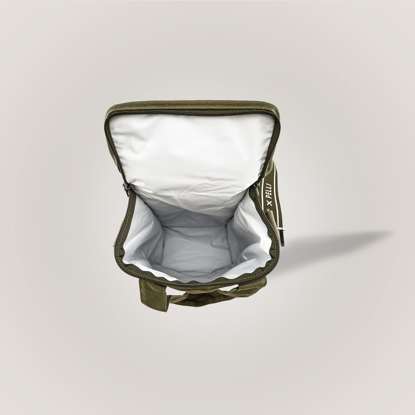 On the Grapevine Waxed Canvas Wine Cooler Bag - Burnt Olive