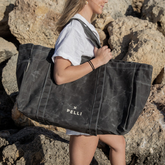 Large Black Beach Bag