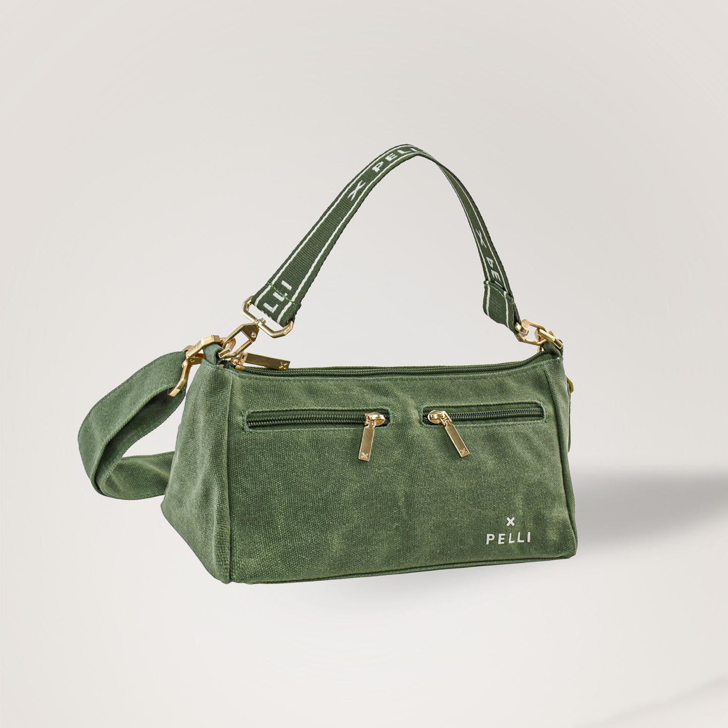 The Wanderer Waxed Canvas Crossbody Bag - Eucalyptus