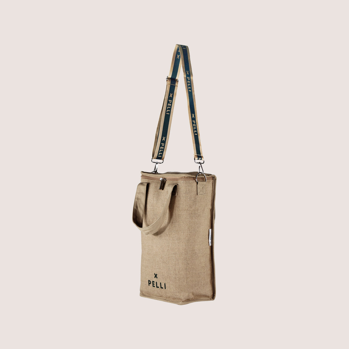 SECONDS On the Grapevine Jute Wine Cooler Bag - Natural