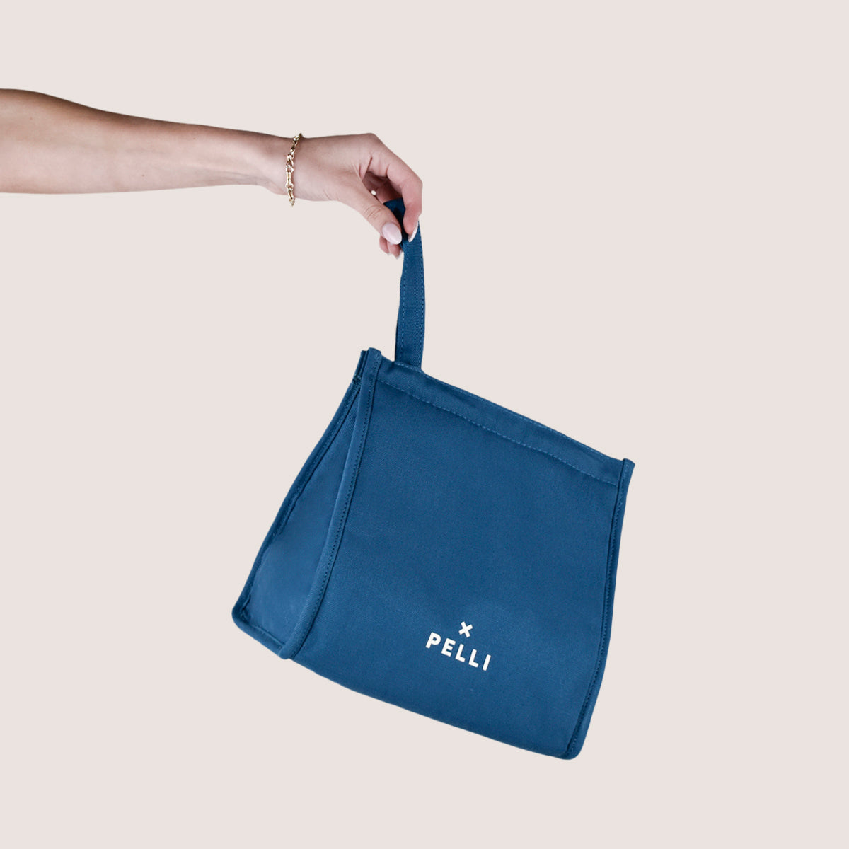 Big Break Canvas Insulated Lunch Bag - Dark Teal Blue