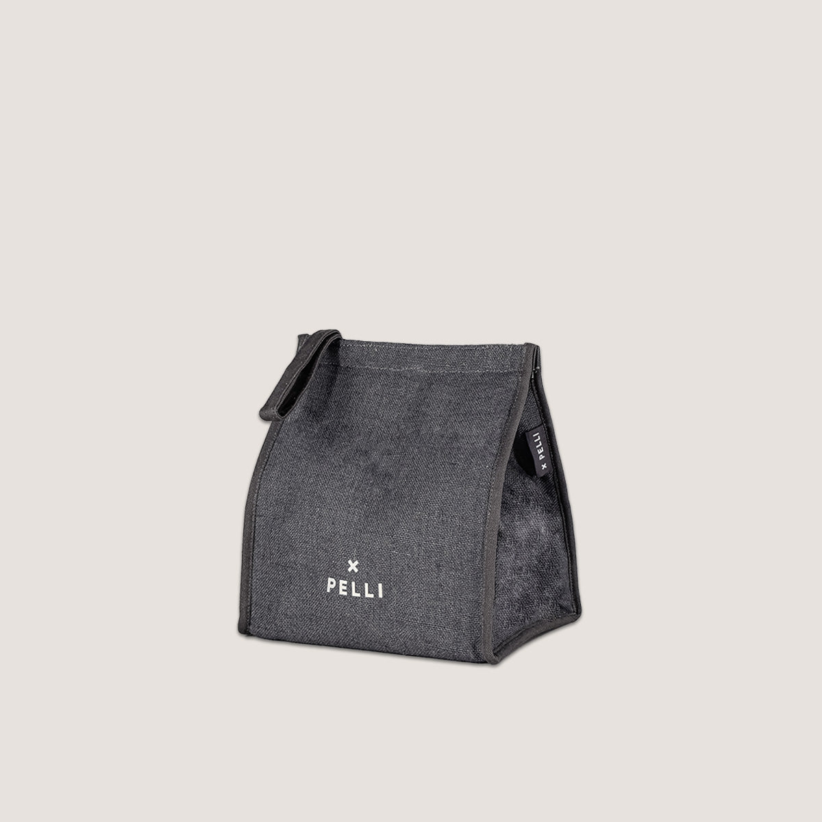 Black lunch bag I Natural Jute and Black I Pelli Bags