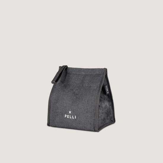 black insulated lunch bag