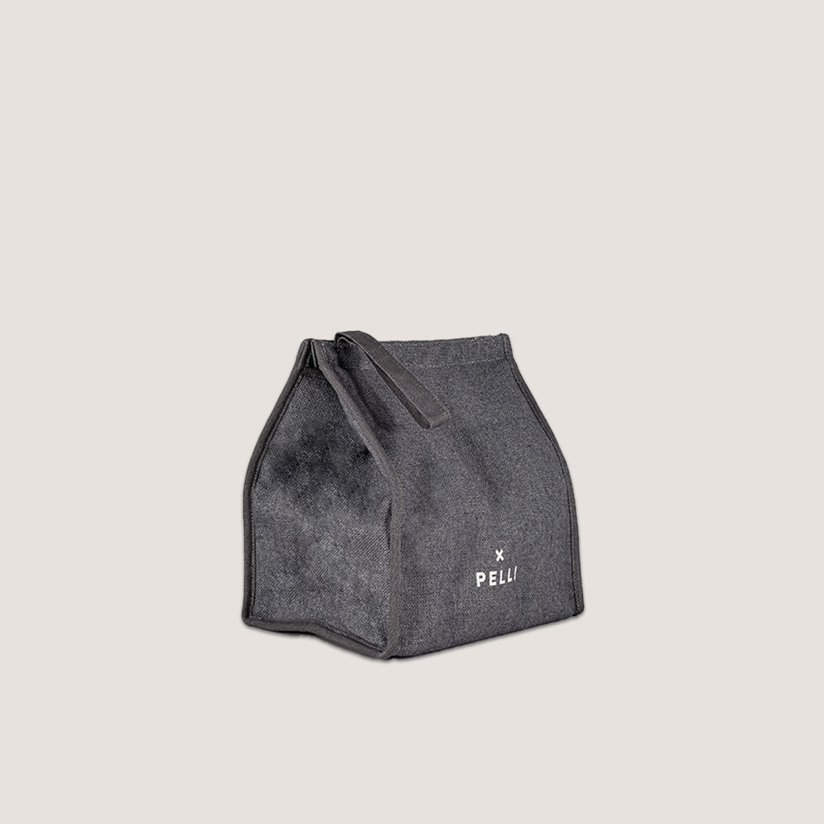 Big Break Jute Insulated Lunch Bag - Charcoal Grey