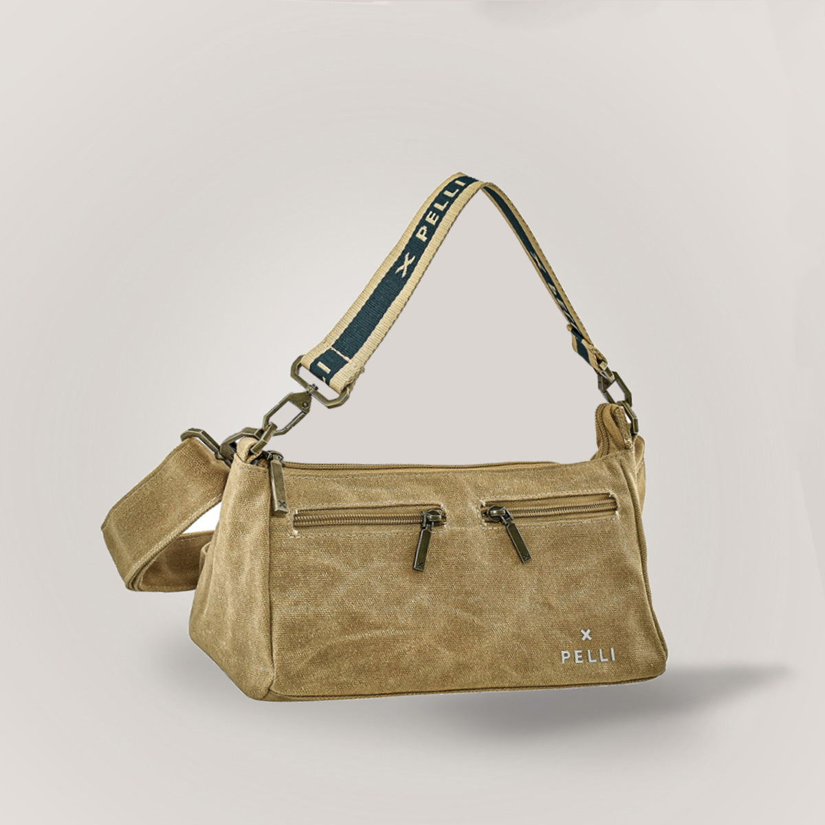 The Wanderer Waxed Canvas Crossbody Bag - Ginger Brown
