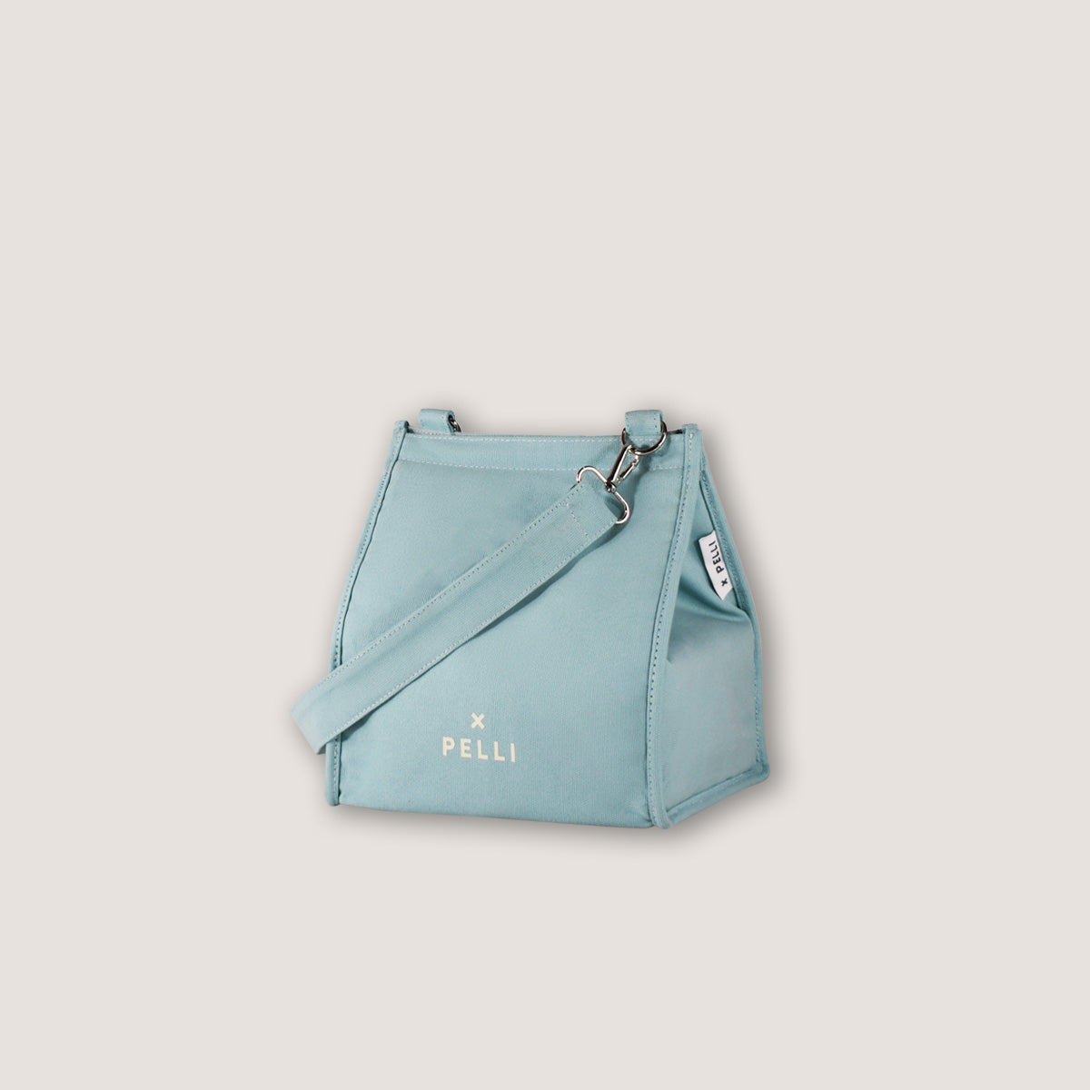 Cross the Sea Canvas Crossbody Insulated Lunch Bag - Blue Surf