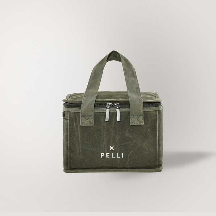 Lunch Squared  |  Waxed Canvas Lunch Bag | Burnt Olive