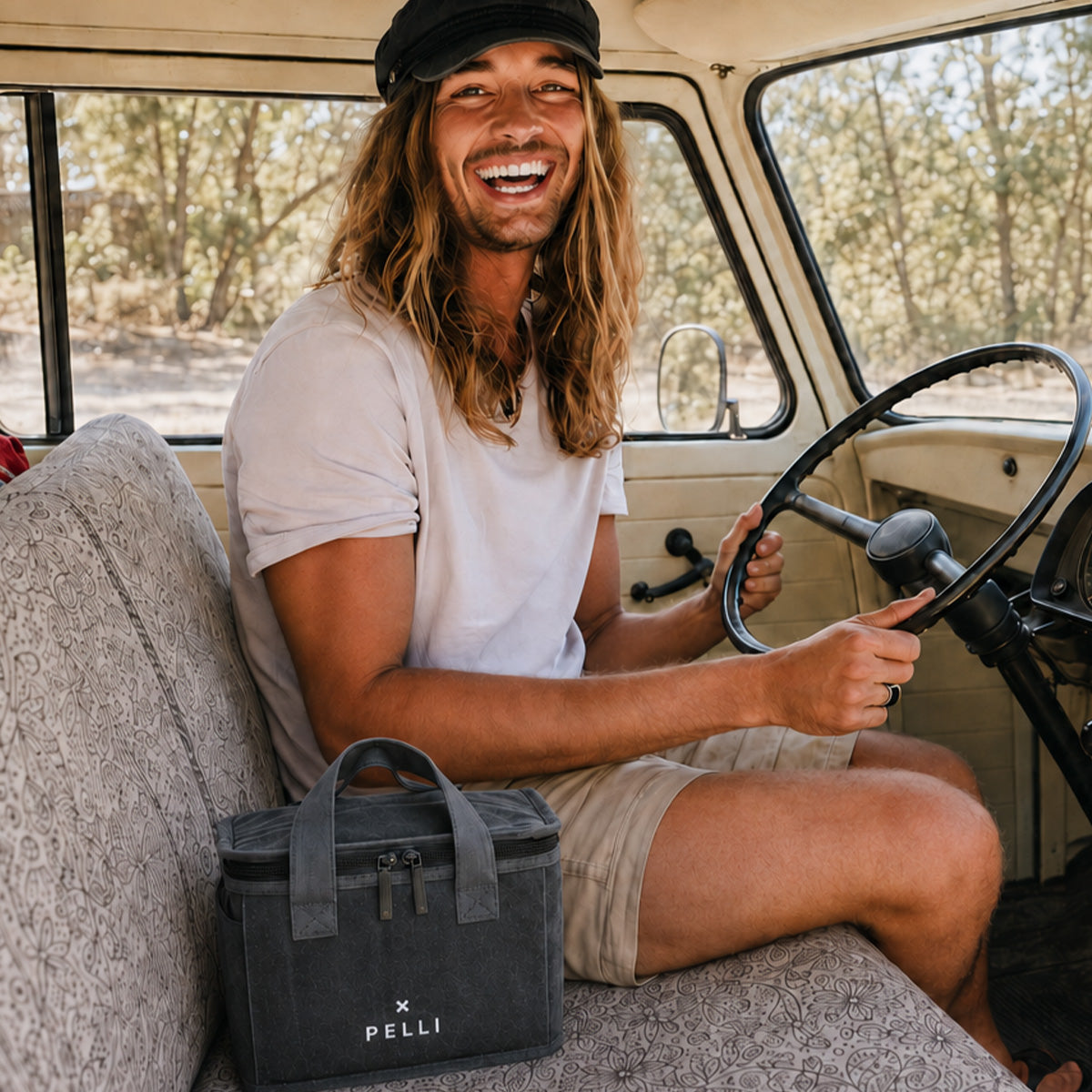 Lunch Squared  |  Lunch Bag  |  Waxed Canvas  |  Charcoal