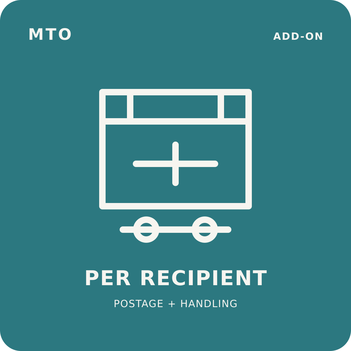 MTO individual recipient postage service