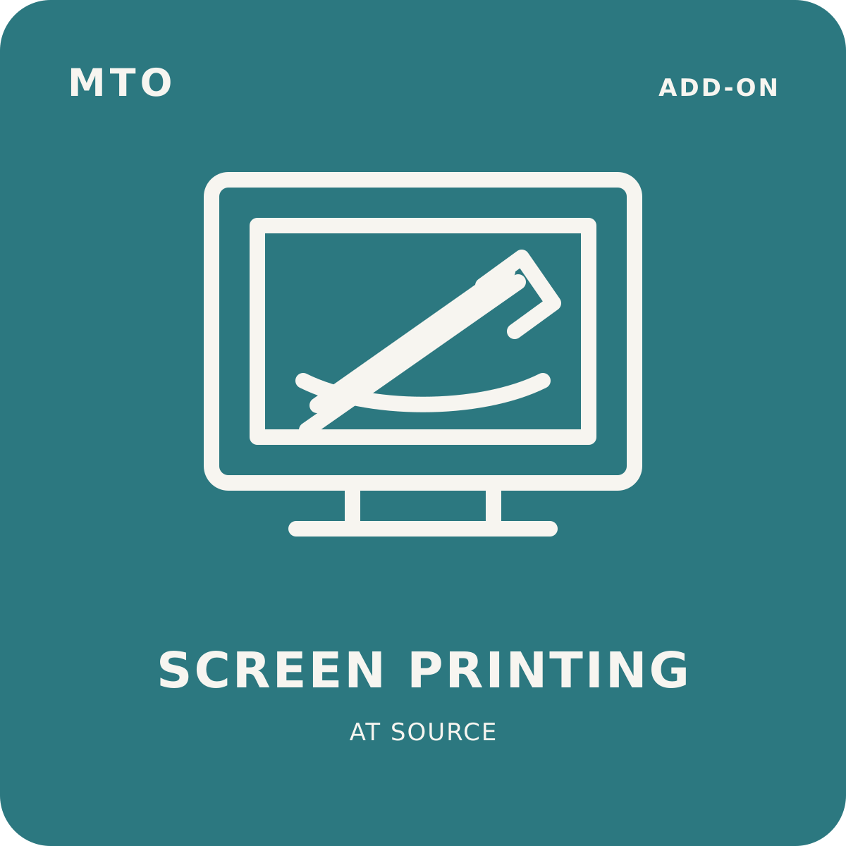 MTO screen printing corporate service