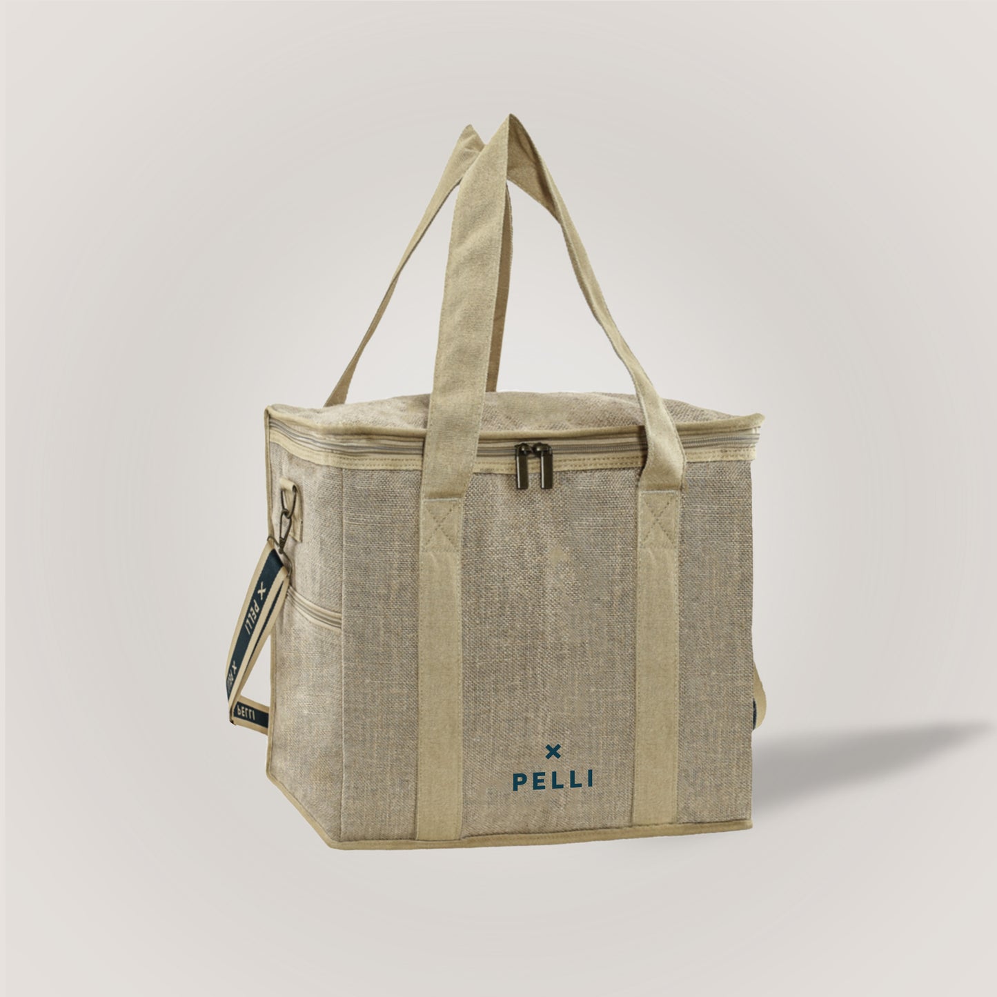 OK Chill Crossbody - Jute Medium Cooler Bag with Shoulder Strap in Natural