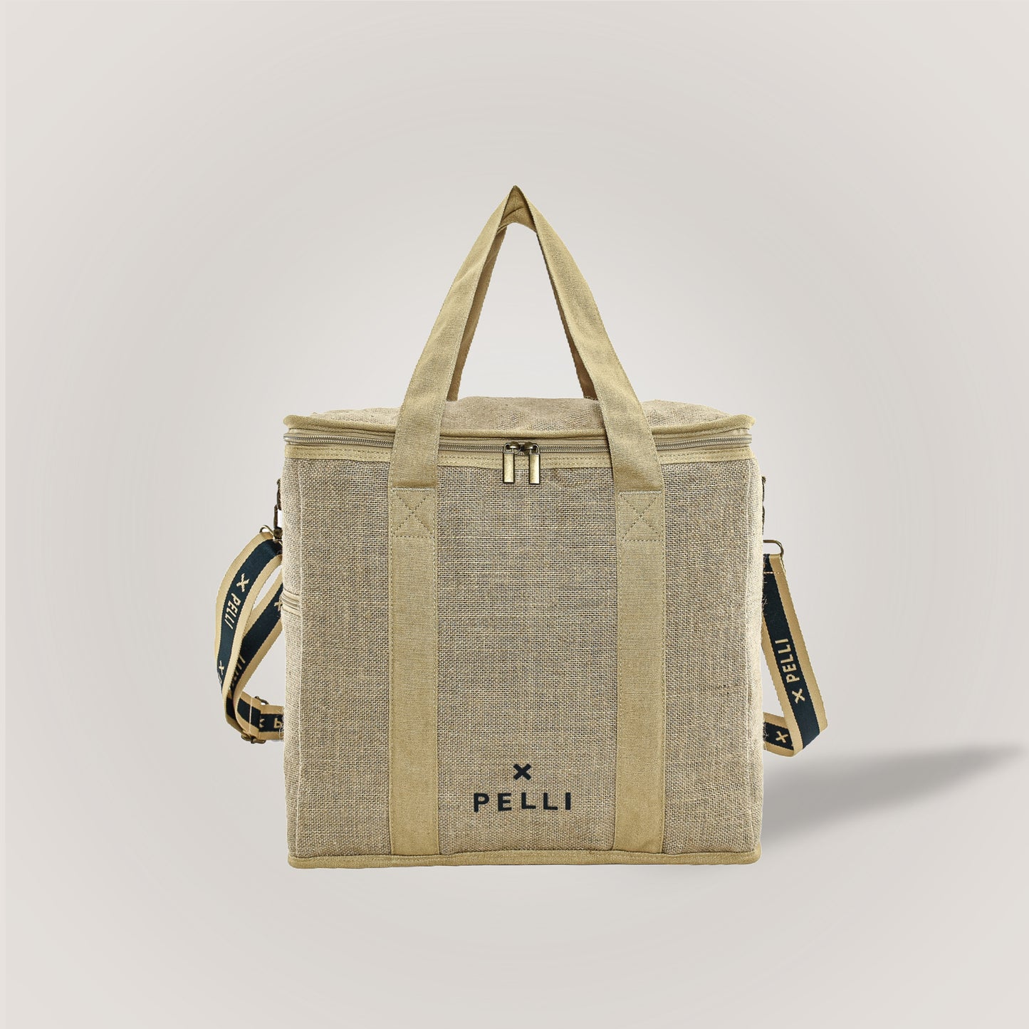 OK Chill Crossbody - Jute Medium Cooler Bag with Shoulder Strap in Natural
