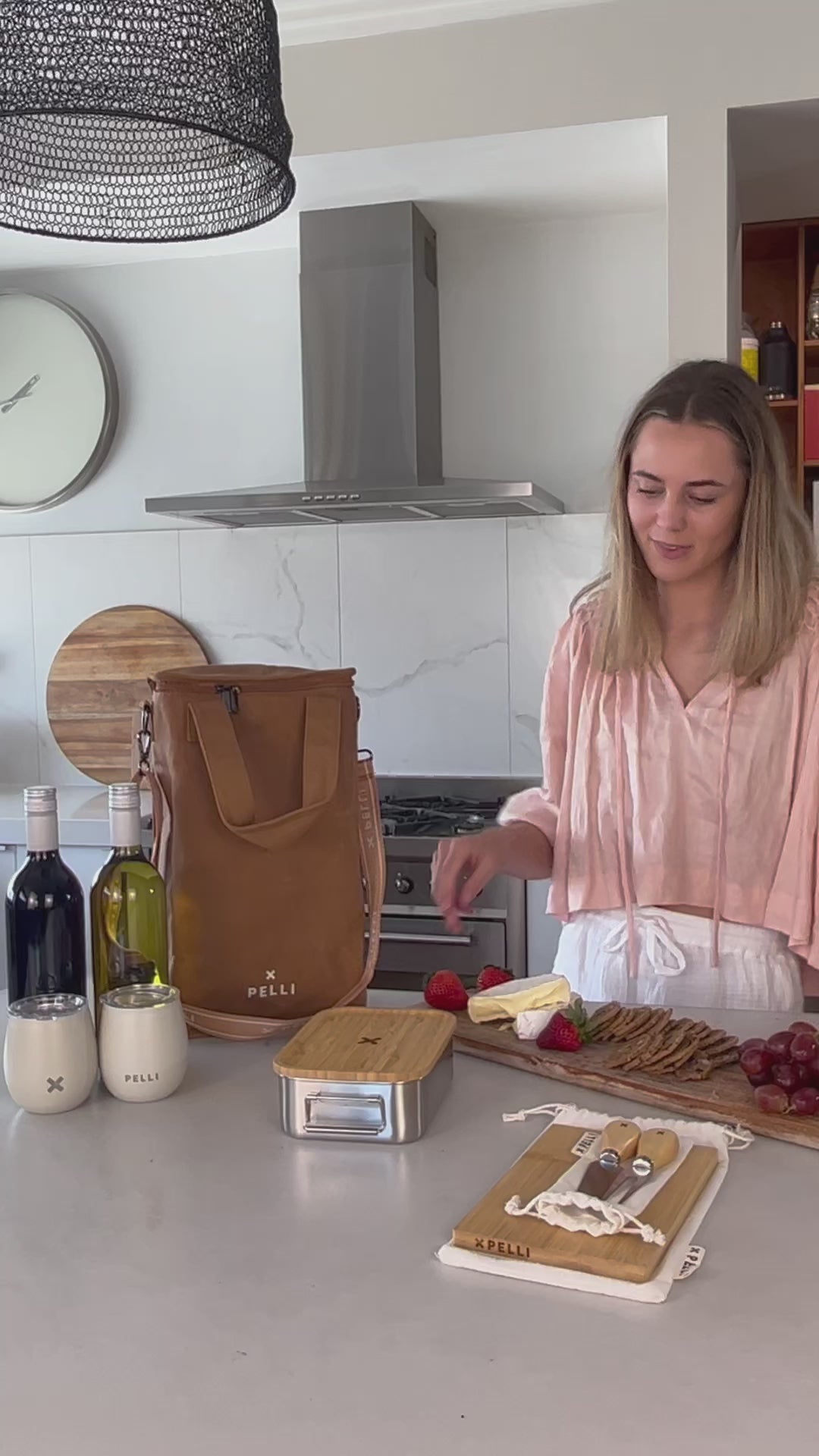 Load and play video in Gallery viewer, wine and cheese gift bundle
