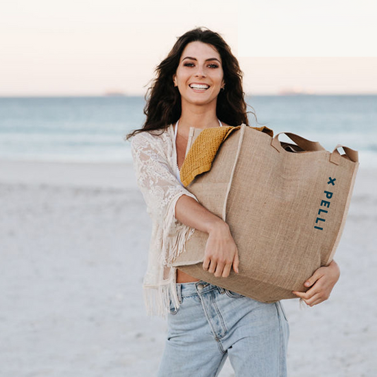 Think Big Large Jute Shopping Bag - Natural