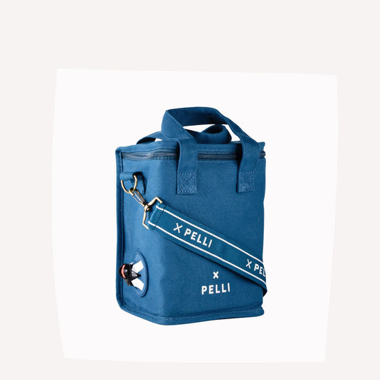 Load image into Gallery viewer, Outside of the Box Cask - Wine Cask Cooler Bag in Dark Teal Blue
